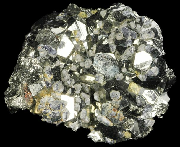 Gleaming Pyrite & Galena Crystal Cluster - Peru #99130
